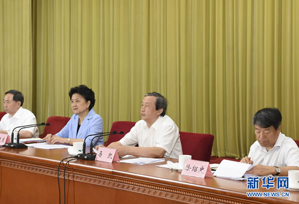 6月23日至24日,全國職業(yè)教育工作會議在北京召開。中共中央政治局委員、國務(wù)院副總理劉延?xùn)|,中共中央政治局委員、國務(wù)院副總理馬凱出席會議并講話(6月23日攝)。新華社記者 李學(xué)仁 攝.jpg